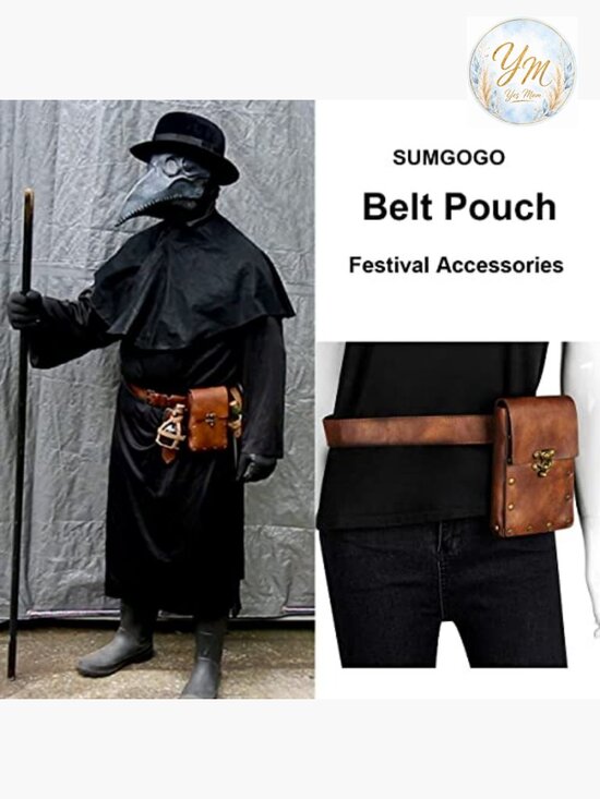 Steampunk Medieval Belt Pouch Waist Bag Renaissance Purse Cellphone Holder main image 4